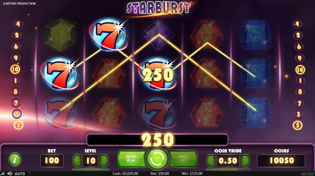 Starburst :左からの配当成立