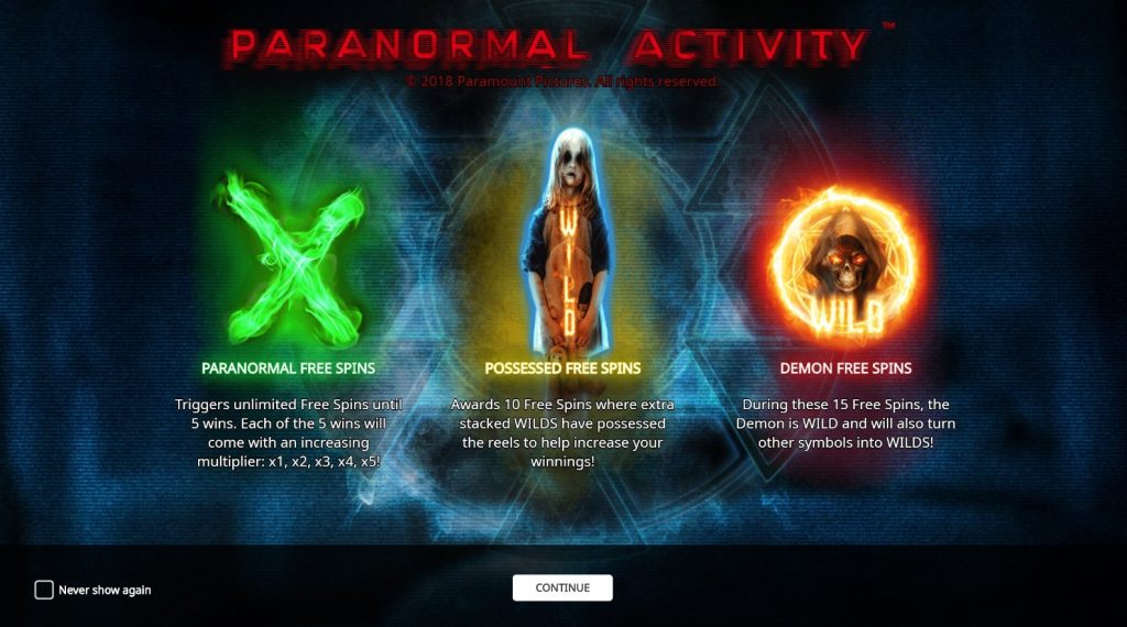 10Bet Japan （テンベットジャパン）：Paranormal Activity（パラノーマルアクティビティ）