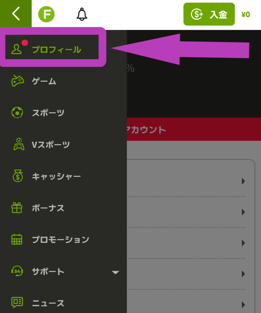 フレッシュカジノ電話番号認証1